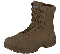 Mil-Tec Botas Lado Tácticas Zip Policía Combate Ejército Hombres Zapatos Marrón