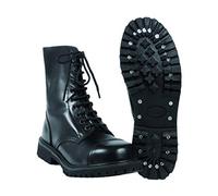 Mil-Tec Botas mixtas (10 agujeros), color negro, talla única, Negro, Talla única
