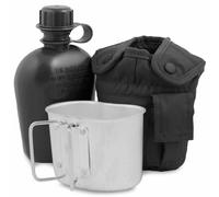 Mil-Tec Botella de Campo M1 Con Bolsa De Taza Y Alice Clips Camping Robusto