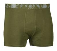 Mil-Tec Boxers Skull Paquete Doble Hombres Suave Pantalones Algodón Verde Oliva