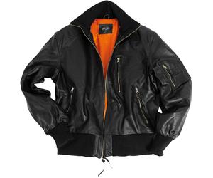 Mil-Tec BW Aviator, chaqueta de cuero 52 male Negro