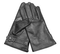 Mil-Tec BW - Guantes de piel forrados, color negro, S/7