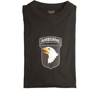 Mil-Tec 101st Airborne Camiseta, Negro, XL Unisex Adulto