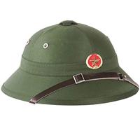 Mil-Tec Casco Tropical Vietcong con Insignia Gorra Newsie, Unisex, Negro, Talla única