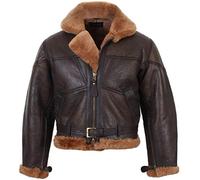 Mil-Tec Chaqueta de Piel piloto RAF, Negro, 904 Unisex Adulto