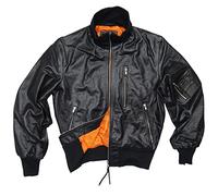 Mil-Tec BW Aviator, chaqueta de cuero 48 male Negro