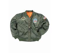 Mil-Tec - Chaqueta unisex para niños y Ma1 con insignias