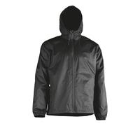 Mil-Tec Chubasquero Quickpack • Chubasquero ultraligero con bolsa • Chaqueta cortavientos impermeable • Chaqueta compacta para exteriores • Negro/Oliva, S-3XL, Negro , 3XL