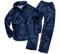 Mil-Tec Conjunto impermeable impermeable azul oscuro - Small - Chaqueta con capucha y pantalones, azul marino, S