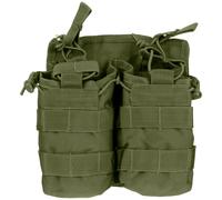 Mil-Tec Doble Bolsa de Munición con Tapa Abierta Ejército Municiones MOLLE Oliva