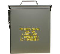Mil-Tec Gran Cal.50 Munición Militar Caja Metálica Airsoft Herramienta Almace