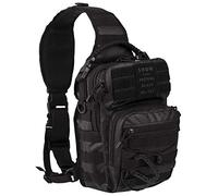 Mil-Tec Mochila de asalto (diseño del ejército estadounidense, con una correa, tamaño pequeño), Hombre, 14059288, Tactical Black, talla única