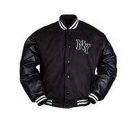 Mil-Tec NY - Chaqueta de béisbol con parche, color negro, Negro , 3XL