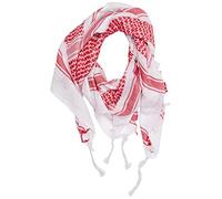 Mil-Tec Pañuelo de Cuello Shemagh 110 x 110 cm Blanco/Rojo