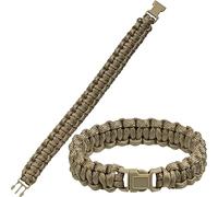 Mil-Tec Paracord Muñequera 15mm Coyote tamaño M