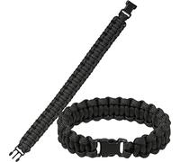 Mil-Tec Paracord Muñequera 15mm Negro tamaño S