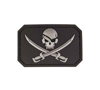 Mil-Tec Parche 3D con diseño de calaveras, PVC, con velcro, color negro