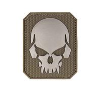 Mil-Tec Parche en 3D con diseño de calavera, PVC con velcro, grande, verde oliva