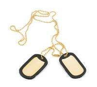 Mil-Tec-Dog tag 16311017 Marca de reconocimiento, color amarillo, standard size