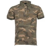 Mil-Tec Polo Prewash Co. Pikee Woodland, Talla XL