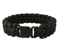 Mil-Tec Pulsera Paracord de 22 mm, color negro, Medium, Poliéster, Sin piedra