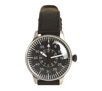 MIL-TEC retro reloj de aviador movimiento de cuarzo correa de cuero negro