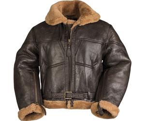 Mil-Tec Royal Airforce Lambskin, chaqueta de cuero S male Marrón Oscuro/Marrón Claro