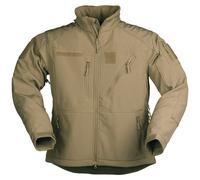 Mil-Tec Softshell Chaqueta SCU 14 Hombres Combate Encapuchado Capa Coyote Oscuro
