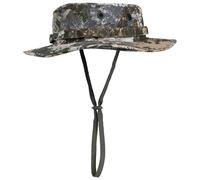 Mil-Tec Sombrero Boonie unisex de algodón ripstop, duradero, ligero, táctico, ventilado, ala ancha, correa ajustable para la barbilla, WASP 1 Z1B, L