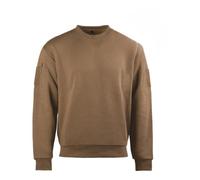 Mil-Tec Sudadera táctica de cuello redondo • Sudadera de cuello redondo con bolsillos en la parte superior del brazo y salida de auriculares • Jersey táctico para tiempo libre, entrenamiento