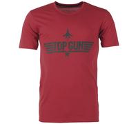 Mil-Tec T-Shirt Top Gun Hombres Manga Corta Gimnasio Ajustado Algodón Rojo