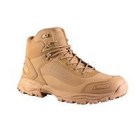 Mil-Tec Tactical Boot Lightweight • Zapatillas ligeras con sistema Speed-Lace y puntera reforzada • Zapato táctico Ripstop con suela antideslizante para exteriores y trabajo, Marrón, 44 EU
