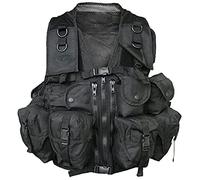 Mil-Tec Tactical - Chaleco Militar Negro Talla:9 Ta.