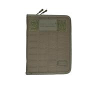 Mil-Tec Tactical Notebook Hextac • Cuaderno acolchado con funda/cremallera • verde oliva, tamaño mediano