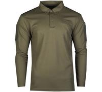 Mil-Tec Táctico De Los Hombres Manga Larga Secado Rápido Camisa Polo Caza Oliva