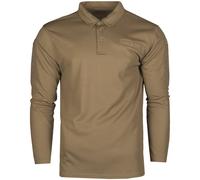 Mil-Tec Táctico Los Hombres Manga Larga Secado Rápido Camisa Polo Dark Coyote