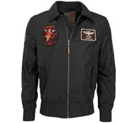 Mil-Tec Top Gun Chaqueta De Vuelo Hornet Rompevientos Ligero Respirable Negro