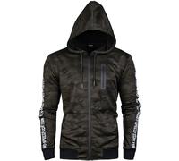 Mil-Tec Training Chaqueta Hombre Sudadera Cremallera Excursionismo Woodland Camo