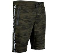 Mil-Tec Training Shorts Hombres Pantalones Cortos Deporte Gimnasio Woodland Camo