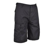 Mil-Tec Troops Bermuda Shorts Robusto Ajustable Bolsillos Negro