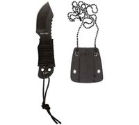 Mil-Tec Unisex - Cuchillo para cuello Paracord para adultos, negro, 10,5 cm