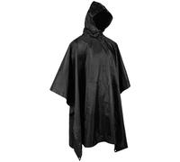 Mil-Tec Wet Weather Poncho Ripstop Impermeable Ejército Camping Festival Negro