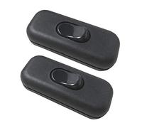 Mila-Amaz 2Pcs Interruptor Torpedo Interruptor para electrodomésticos Interruptor de cable AC 250V 6A, Negro KiKiHong