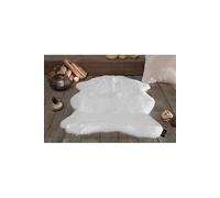 Mila Home White Imitation Pieles mullidas Peluche Alfombra - Alfombra de piel sintética súper suave, lavable y antideslizante, modelo decorativo de piel de animal