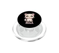 Mila - Lindo diseño de Gatito para niñas, Nombre Mila PopSockets PopGrip para MagSafe