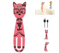 MILA&LOUIS Luz Lectura para Leer Libros en La Cama Lampara Leitura Pinza Lamparita LED USB Recargable Lámpara Portatil de Noche Mini Lampadina Cabecero Luci Lctor de Brillo Ajustable Marcador (Rosa)