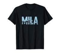Mila Sea Waves - Nombre Personalizado Ocean Beach Art Camiseta
