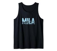 Mila Sea Waves - Nombre Personalizado Ocean Beach Art Camiseta sin Mangas
