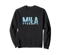 Mila Sea Waves - Nombre Personalizado Ocean Beach Art Sudadera