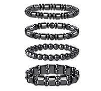 MILACOLATO 4 Unids Pulsera de Hematita para Hombres Mujeres Reiki Brazalete Curativo Pulsera Energía Magnética Tiger Pulseras de Terapia de Ojos